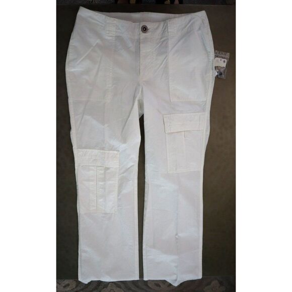 Free People OB1425597 Womens Sz 6 White The Thing Is Low Rise Utility Pants - Picture 1 of 12